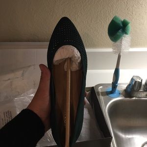 Green perforated flats. Never worn before